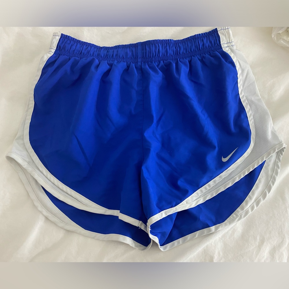 Blue and white Nike shorts size Medium